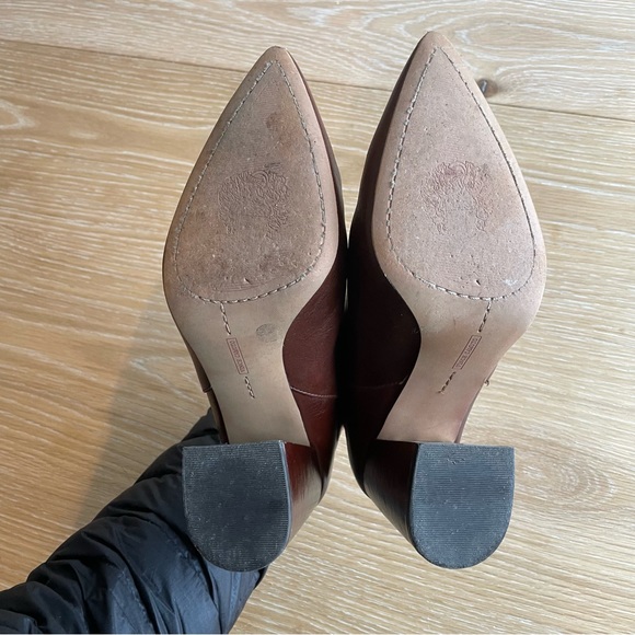Vince Camuto Brown Leather Ankle Booties - Picture 5 of 6